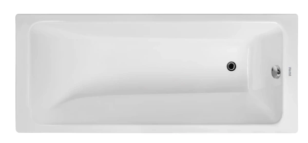 чугунная ванна wotte line 170x70, line 1700x700, цвет белый