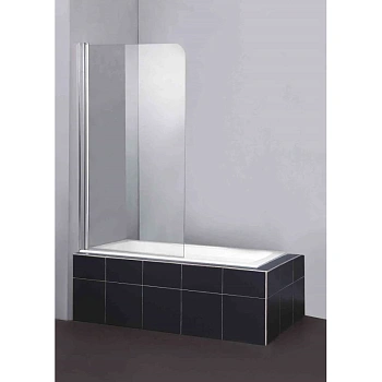 шторка для ванны belbagno sela-v-1 sela-v-1-80/140-p-cr-l 80 см, стекло текстурное
