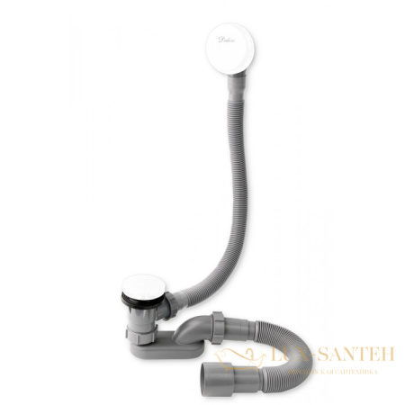 слив-перелив delice dlr000018 автомат click clack, белый глянцевый  