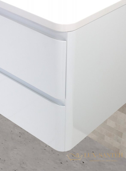 тумба под раковину belbagno albano albano-900-2c-so-bl подвесная, bianco lucido