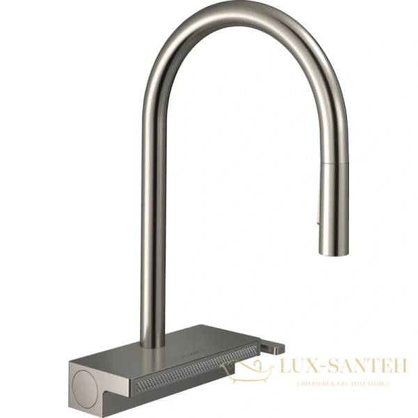 смеситель для кухни hansgrohe aquno select m81 73831800 сталь