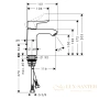 смеситель для раковины hansgrohe metris 110 31080000