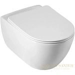 Подвесной безободковый унитаз Cezares Comfort CZR-191-TH/BS с функцией биде, белый