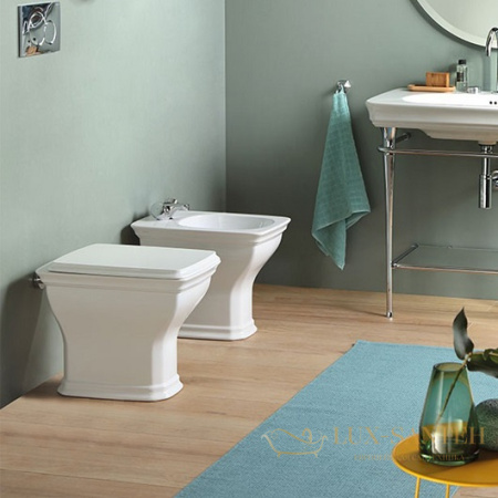 биде artceram civitas cib002 01 00 напольное, белый