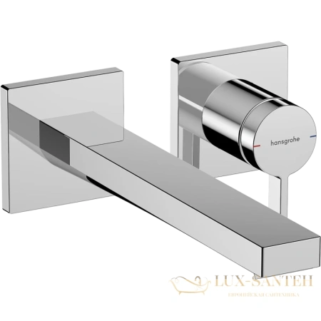 смеситель для раковины встраиваемый hansgrohe tecturis e coolstart ecosmart 73051000, с выпуском, хром