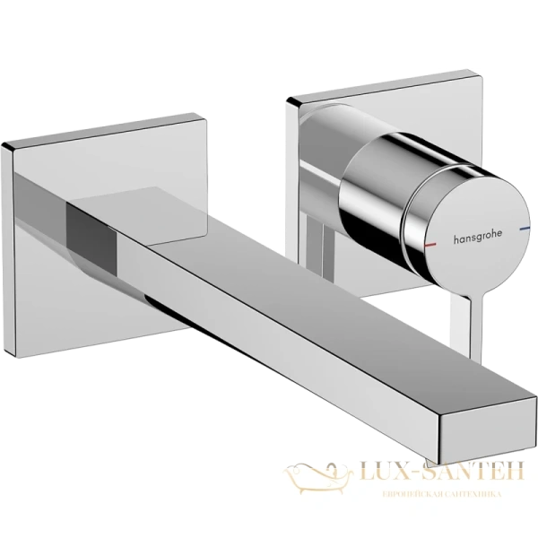 смеситель для раковины встраиваемый hansgrohe tecturis e coolstart ecosmart 73051000, с выпуском, хром