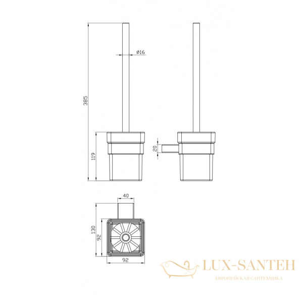 ерш milacio ultra mcu.954.gd, золото брашированное