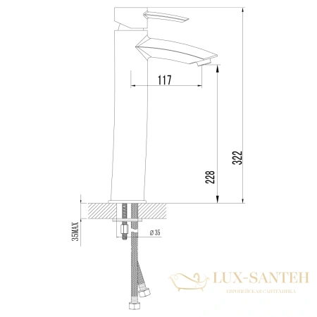 смеситель для раковины lemark atlantiss lm3209c