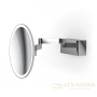 косметическое зеркало vision r подвесное 205 мм, decor walther led, 0123100, увеличение x5, хром