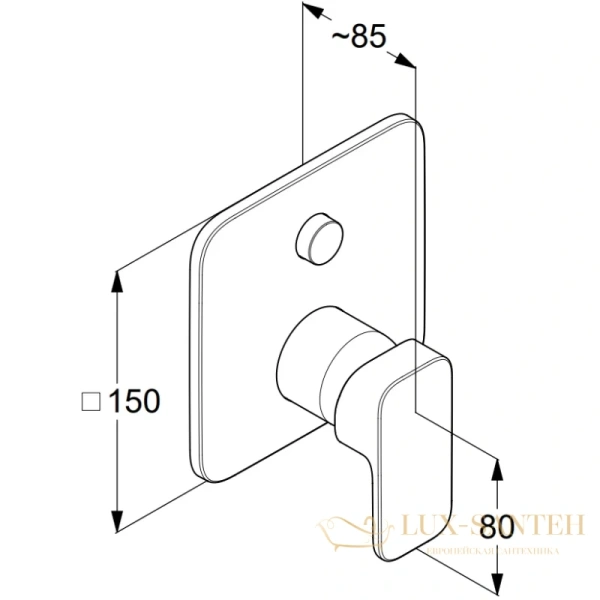 смеситель kludi renon 427595375 для ванны и душа встраиваемый с автоматическим переключателем воды push&switch, белый матовый