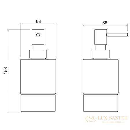 дозатор настольный timo saona 13239/18, черное золото