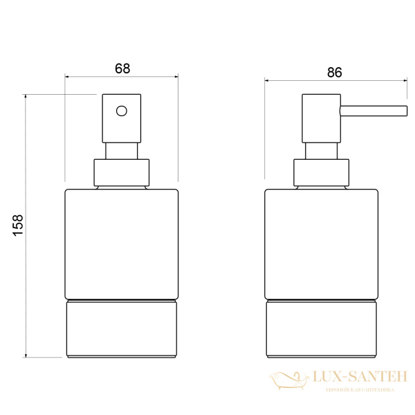 дозатор настольный timo saona 13239/18, черное золото
