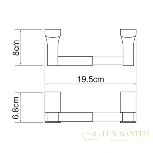 бумагодержатель wasserkraft leine k-5022, хром