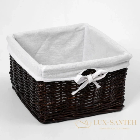 плетеная корзина wasserkraft alme wb-150-m для белья, темно-коричневый