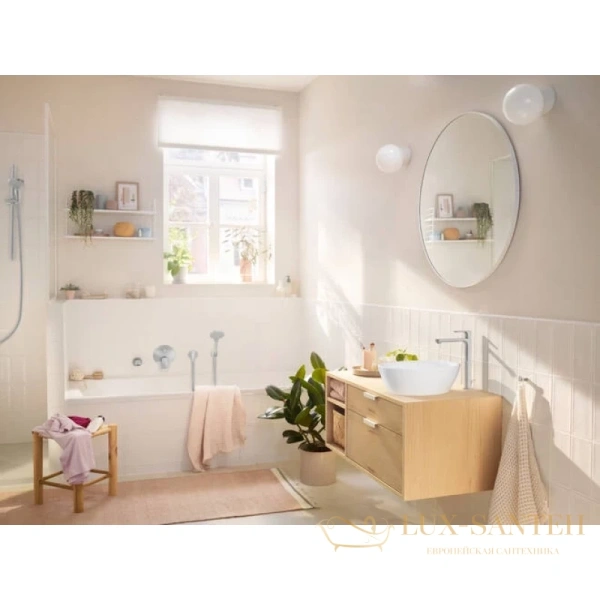 смеситель для раковины hansgrohe rebris s 72590000, с донным клапаном, хром глянцевый