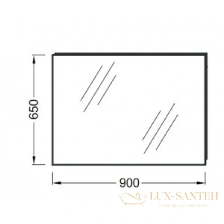 зеркало jacob delafon ove sequoia eb1083-nf без подсветки 90х65 см