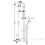 штанга для душа hansgrohe unica'croma 65 см (26503000)