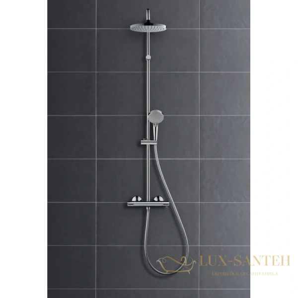 душевая система showerpipe 200 1jet с термостатом hansgrohe vernis blend 26276000, хром
