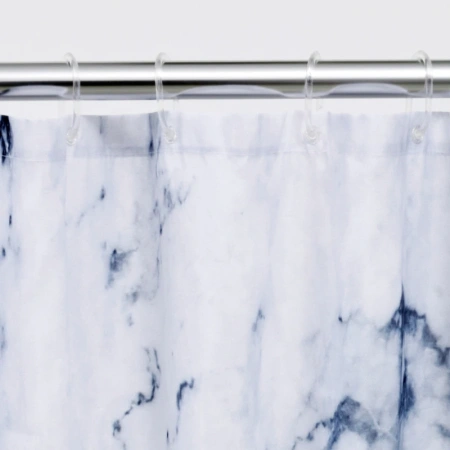 штора wasserkraft aland sc-85102 для ванной комнаты, белый, белый мрамор, синий