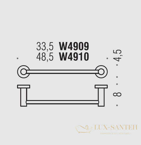 полотенцедержатель colombo design plus w4910.nm 48,5 см, черный матовый