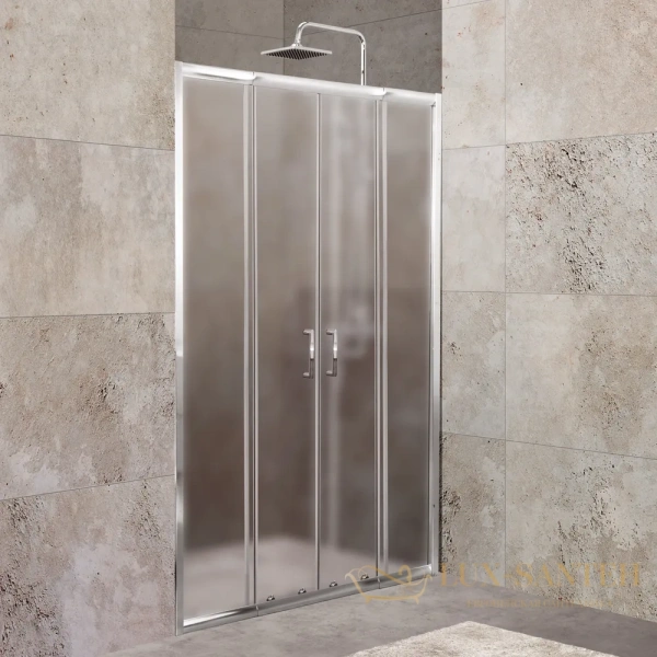душевая дверь belbagno unique unique-bf-2-150/180-p-cr 180х190 см профиль хром, стекло рифленое 