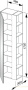 высокий шкаф-пенал keuco plan, 32932300001, 480x1750x300 мм, к/ф: белый (ламинированный матовый)/белый (стекло глянцевое)