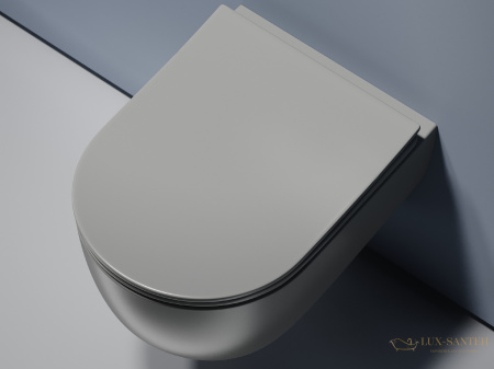 унитаз подвесной ceramica nova modena cn6063mh безободковый, с сиденьем микролифт, антрацит матовый