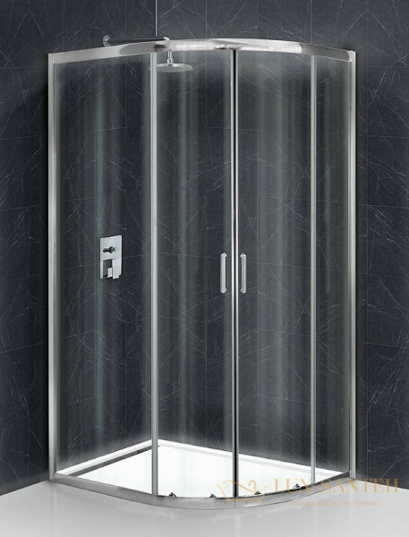 душевой уголок belbagno uno uno-195-rh-2-120/90-c-cr 120х90 см профиль хром, стекло прозрачное