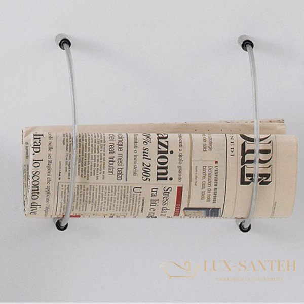 держатель для журналов agape bucatini, abuc0176, подвесной, цвет хром