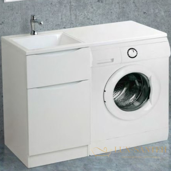 тумба под раковину belbagno lavanderia lavanderia-580/1200-2c-pia-bl 120 см, bianco lucido