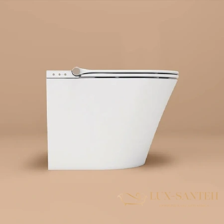 унитаз приставной uni-flow mi smart cb1088zr, с крышкой-биде и дистанционным пультом, белый глянцевый