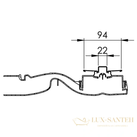 душевой канал berges super line 090182 750 мм, матовый хром