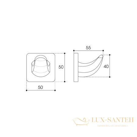 крючок aqueduto respingo res0150, золото шлифованное
