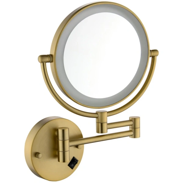 косметическое зеркало timo saona 13376/17 x 5, золотой матовый