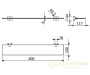 полка стеклянная 600 мм, kludi vela s, 2597339, черный матовый