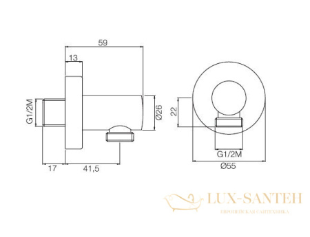 подключение для душевого шланга fima carlo frattini, shower accessories f2172os, золото брашированное