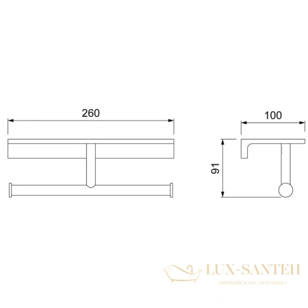 бумагодержатель timo selene 12045/03, черный матовый