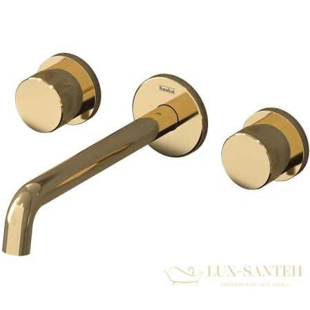 смеситель для раковины teska tria e5217 без донного клапана, золотой