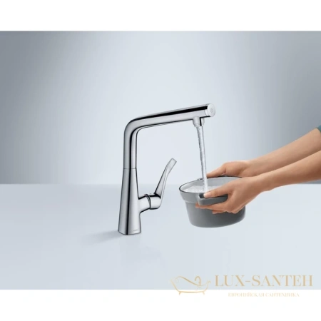 смеситель hansgrohe metris select 14883000 для кухонной мойки