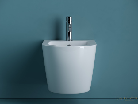 биде подвесное ceramica nova uno, cn11002, с отверстием под смеситель, белый