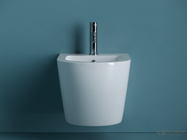 биде подвесное ceramica nova uno, cn11002, с отверстием под смеситель, белый