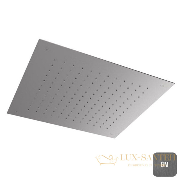 верхний душ встраиваемый 500х500 мм, almar square temptation, e044024.gm316, оружейная сталь брашированная pvd 