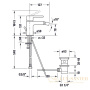 смеситель duravit b.2 b22400001010 для биде, хром