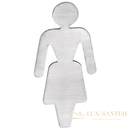 табличка информационная "женский туалет" bemeta home 108022065, нержавеющая сталь