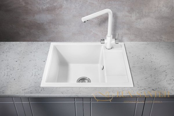 кухонная мойка milacio navarra mc.77072 60 см, белый