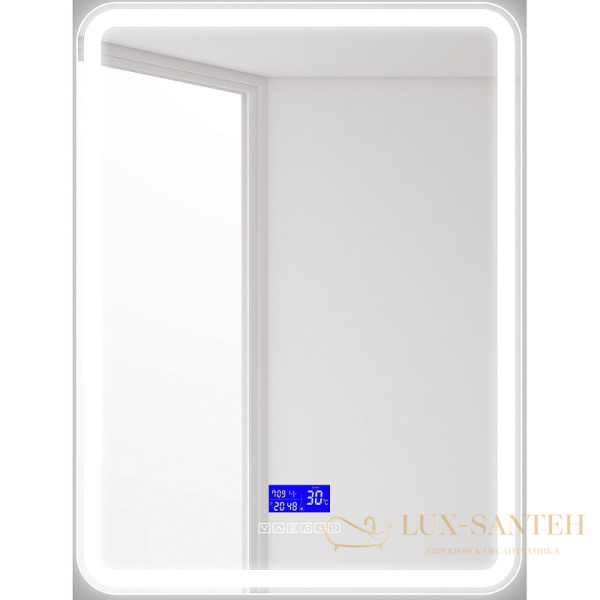 зеркало belbagno spc spc-mar-600-800-led-tch-rad с подсветкой, с сенсорным выключателем, с bluetooth, с термометром, с радио