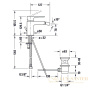 смеситель duravit b.1 b12400001010 для биде, хром