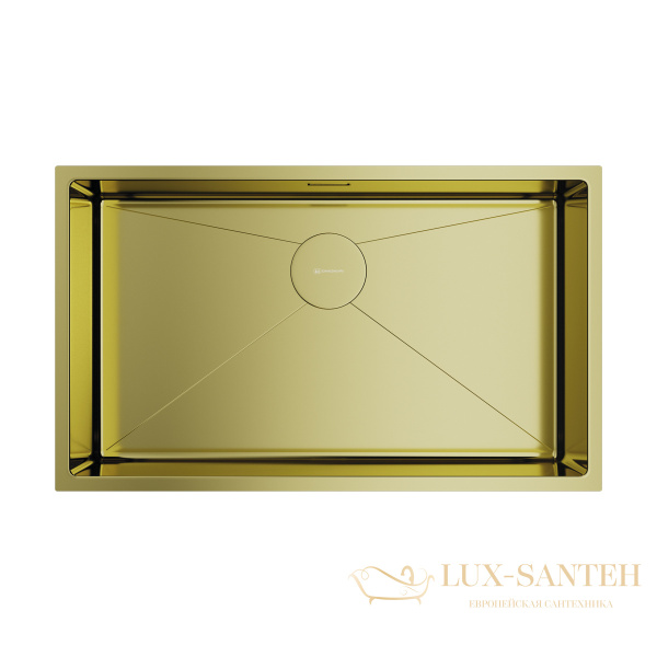 кухонная мойка omoikiri taki 74-u х if-lg нерж.сталь х светлое золото, 4993499