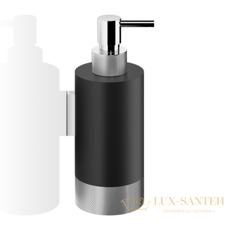 дозатор для жидкого мыла 150 мл, подвесной decor walther club wsp1, 0855960, черный матовый/хром