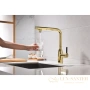 смеситель paulmark viper vi213105-g для кухни с подключением к фильтру, золотой